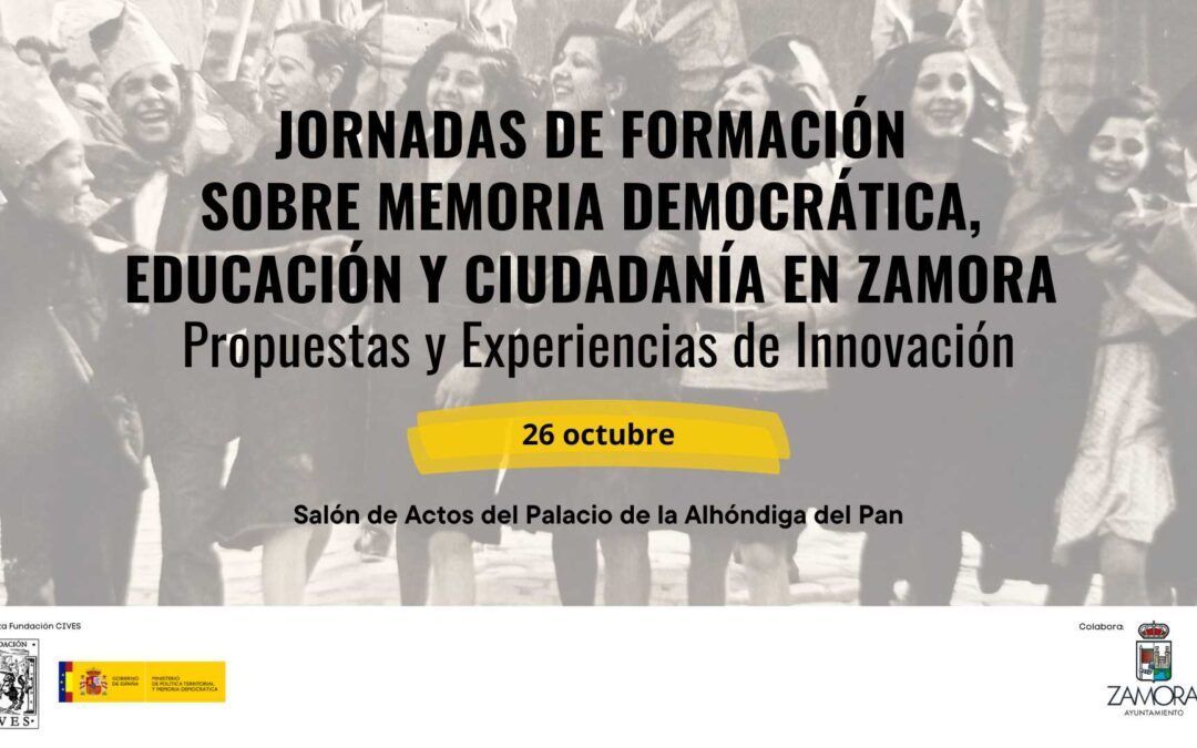 26 de octubre en Zamora Jornada de formación sobre Memoria Democrática y Educación